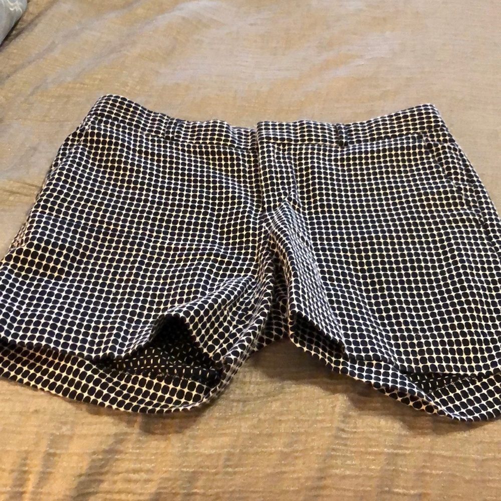 Black and white shorts